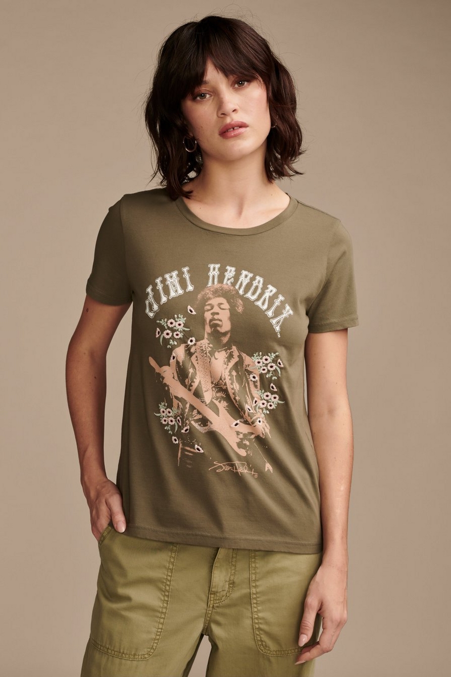 jimi hendrix floral portrait classic crew